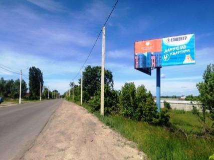 Billboard A in Bury, 6х3  s. Pogrebi, st. Kirova (pocatok masivu Dibrova), viizd v bik Kieva (z/m Troesina) Photo 1