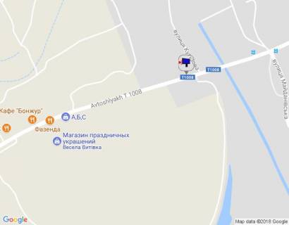 Billboard B in Bury, 6х3  s. Pogrebi, st. Kirova (pocatok masivu Dibrova), v'izd z boku z/m Troesina scheme