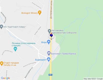 Billboard B in Lisniki (Kiev region), 6х3  Dniprovs'ke sose, trasa N-01 "Kiiv-Znam'anka", km 20+500 livo, za 300m do povorotu na s. Lisniki ta magazinu ATB, restoran "Duhm'ana pic" scheme