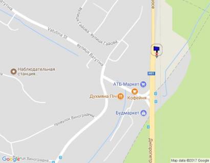 Billboard A in Lisniki (Kiev region), 6х3  Dniprovs'ke sose, trasa N-01 "Kiiv-Znam'anka", km 20+650 livo, cerez 150m pisla povorotu na s. Lisniki, niz scheme