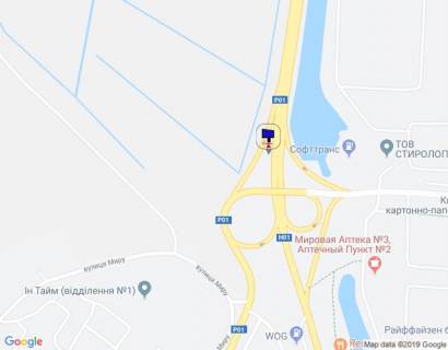 Billboard B in Obukhiv, 6х3  Dniprovs'ke sose, trasa N-01 "Kiiv-Znam'anka", km 43+220 pravo, rozv'azka na m. Obuhiv ta m. Ukrainka, viizd z m. Obuhiv v storonu m. Kiiv scheme