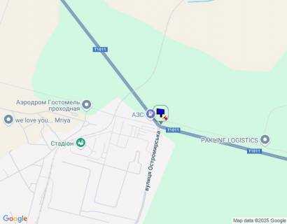 Billboard A in Gostomel, 6х3  м. Гостомель, вул. Леонтовича- вул. Автошляхова-вул. Остромирська (біля АЗС), виїз в бік Бородянки scheme