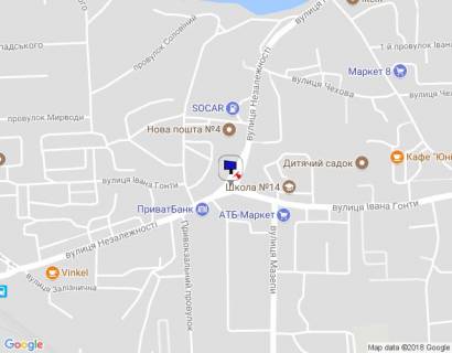 Billboard C in Uman m. Uman', rozv'azka z st. Ivana Gonti ta st. Nezaleznosti, za 60m do avtobusnoi zupinki, za 75m do PrivatBanku (po st. Nezaleznosti), cerez 100m pisla magazinu ATB ta povorotu na st. Mazepi (po st. Ivana Gonti) scheme