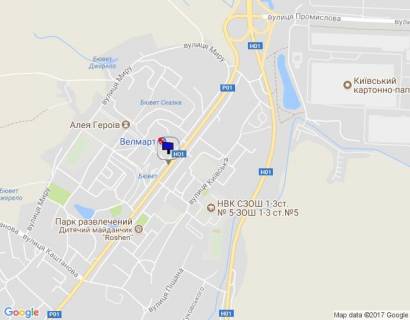 Billboard C in Obukhiv m. Obuhiv, st..Kiivs'ka, 117  (avtozupinka  "Pisana") scheme