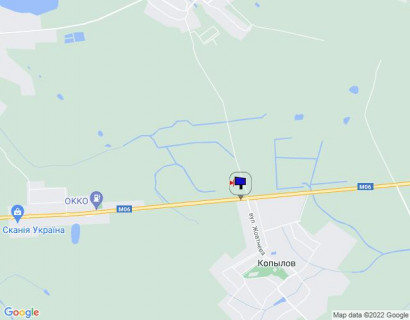 Billboard A in Kopiliv, 6х3  с. Копилів, траса М-06 "Київ-Чоп" (Житомир), км 46+500 ліво, за 150м до повороту на вул. Жовтнева та вул. Заводська scheme