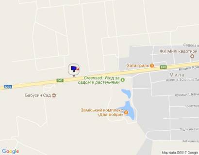 Billboard A in With. Mila s. Mila, trasa M-06 Kiiv-Cop (Zitomir), km 27+100 pravo, 350m za restoranom "Dva bobra", 300m do AZS GLUSCO scheme