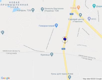 Billboard B in Vishgorod, 6х3  Trasa "Kiiv-Ivankiv-Ovruc", R-02 km 19+000 pravo, viizd z m. Visgorod do pl. Sevcenka, z Novih Petrivcvi v Kiiv scheme