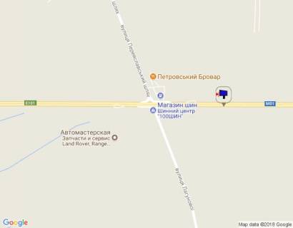 Billboard A in Brovary m. Brovari, trasa M-01, ob'izd m. Brovari, km 23+650 pravo, 700 m za st. Pereaslav'kij Slah- st. Lagunovoi scheme