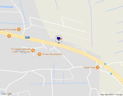 Billboard A in Romankiv, 6х3  Dniprovs'ke sose, trasa N-01 "Kiiv-Znam'anka", km 28+500 livo, navproti restoranu "Tri musketeri" scheme