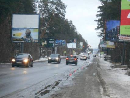 Billboard B in Bucha, 6х3  m. Buca, trasa M-07 "Kiiv-Kovel'", km 25+650 pravo, st. Sevcenka, pered ZK "Park Taun", ZK "Na Proriznij", cerez 250m pisla AZS Shell, AZS UPG, verh Photo 1