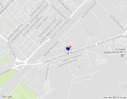 Billboard B in Brovary, 6х3  m. Brovari, st. Olega Onikienka, 45, navproti avtobusnoi zupinki, cerez 35m pisla povorotu na st. Ol'gi Gasin scheme