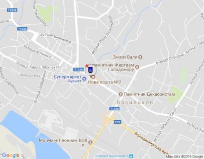 Citylight A in Vasylkiv m. Vasil'kiv, st. Grusevs'kogo, 17A, central'na plosa scheme