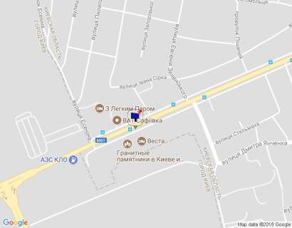 Billboard B in Brovary, 6х3  m. Brovari, st. Kiivs'ka, 18, bila avtobusnoi zupinki, viizd z m. Brovari v storonu m. Kiiv, za 100m do magazinu "Fora", za 120m do perehresta z st. Esenina, za 200m do AZS "KLO", cerez 190m pisla povortu na st. Evgenia Zelens'kogo scheme
