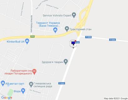 Billboard A in Glevakha, 6х3  м. Васильків, Т-1023, км 2+960 право, в'їзд з смт. Глеваха, розворот на Рославичі, через 100м після зупинки "Польова", за розв'язкою Київ-Васильків, за 1.1км до поворту на вул. Вокзальна та смт. Глеваха scheme