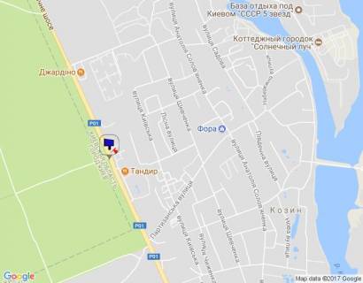 Billboard B in Kozin, 6х3  Konca-Zaspa, trasa R-01, km 29+340 pravo, za 500m do povorotu na kotedzne mistecko "ROMANOVO", za 400m do kompleksu "Sezoni SPA" ta restoranu "Giardino", cerez 100m pisla restoranu "TANDIR" scheme