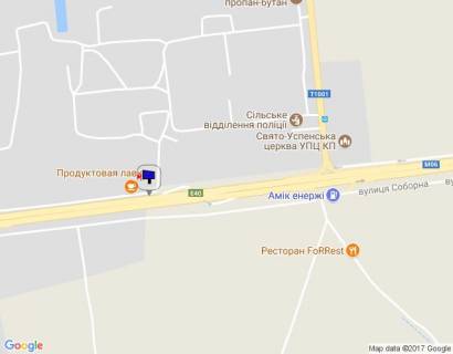 Billboard B in With. Mila s. Mila, trasa M-06 Kiiv-Cop (Zitomir), km 25+400 pravo, navproti kliniki Spizenko, 400m do AZS AMIS, do povorotu na Dmitrivku scheme