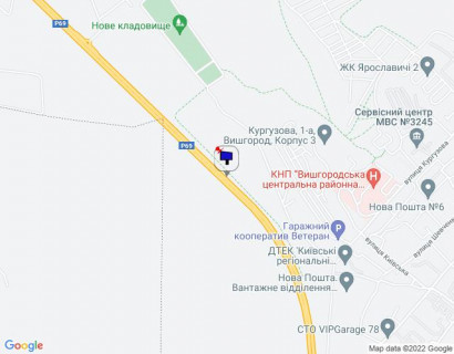 Billboard B in Vishgorod, 6х3  м. Вишгород, траса Р-69 "Київ-Вишгород-Десна", км 19+500 право, через 850м після повороту на вул. Яблунева scheme