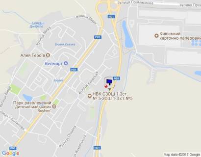 Billboard B in Obukhiv, 6х3  Dniprovs'ke sose, trasa N-01 "Kiiv-Znam'anka", km 44+200 pravo, cerez 200m pisla gotelu "Zelena gora", cerez 400m pisla AZS SOCAR, cerez 500m pisla povorotu na st. Zagrebla scheme