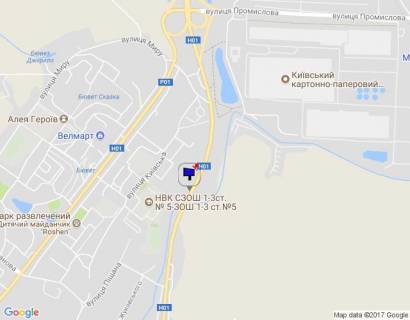 Billboard A in Obukhiv, 6х3  Dniprovs'ke sose, trasa N-01 "Kiiv-Znam'anka", km 44+200 pravo, za 200m do gotelu "Zelena gora", za 400m do AZS SOCAR, za 500m do povorotu na st. Zagrebla scheme