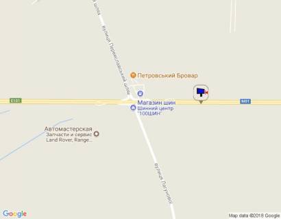 Billboard B in Brovary m. Brovari, trasa M-01, ob'izd m. Brovari, km 23+650 pravo, 700 m do peretinu st. Pereaslav'kij Slah- st. Lagunovoi scheme