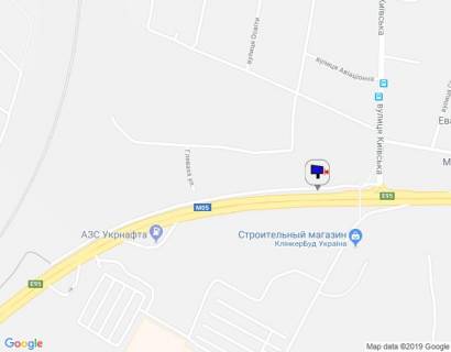 Billboard A in Glevakha, 6х3  смт. Глеваха, траса М-05 Київ-Одеса, км 27+250 право, виїзд з вул. Київська на Одеську трасу, автобусна зупинка, за 310м до АЗС Укрнафта, через 760м після розв'язки на м. Васильків, низ scheme