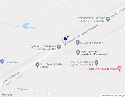 Billboard B in Kalynivka, 6х3  smt. Kalinivka, st. Zaliznicna, za 1,5km do povorotu na avtoslah T-1038 ta AZS MOTTO, za 980m do AZS MARSEL, cerez 2,4km pisla viizdu na trasu M-05 Kiiv-Odesa scheme