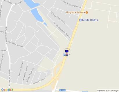 Billboard A in Glevakha, 6х3  смт. Глеваха, траса М-05 Київ-Одеса, км 26+030 ліво, біля розв'язки на м. Васильків, за 55м до автобусної зупинки scheme