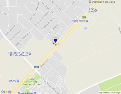 Billboard B in Gatne, 6х3  s. Gatne, trasa M-05 Kiiv-Odesa, km 14+580 pravo, MEGA MARKET GATNE, navproti ZK Atria Siti, pered Novou Linieu, AZS SOCAR, cerez 500m pisla povorotu na Hotiv, Gatne, Krukivsinu, verh scheme