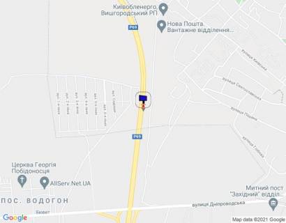 Billboard A in Vishgorod, 6х3  траса Р-69 "Київ-Вишгород-Десна", км 18+400 право, в'їзд в Вишгородський район з боку Києва, напрямок на с. Нові Петрівці (Межигір'я) scheme