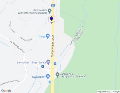 Billboard A in Foresters, 6х3  Дніпровське шосе, траса Н-01 "Київ-Знам'янка", км 20+450 право, за 350м до повороту на с. Лісники, верх scheme