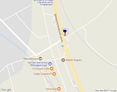 Billboard A in Khodosivka, 12х3  Dniprovs'ke sose, trasa N-01 "Kiiv-Znam'anka", km 23+650 livo, povorot na s. Hodosivku, bila AZS UPG, cerez 150m pisla TC "MegaMarket", pravij scheme