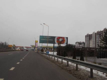 Billboard A in Khodosivka, 12х3  Dniprovs'ke sose, trasa N-01 "Kiiv-Znam'anka", km 23+270 pravo, za 300m do povorotu na s. Hodosivku ta AZS UPG, cerez 70m pisla sadovogo centru "Interflora", livij Photo 1
