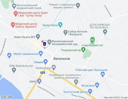 Citylight B in Vasylkiv, 1,2х1,8  m. Vasil'kiv, st. Grusevs'kogo, 2, cerez 100m pisla viddilenna PUMB ta avtobusnoi zupinki, cerez 150m pisla Vasil'kivs'kogo Mis'krajonnogo centru zajnatosti, cerez 200m pisla magazinu "Sil'po" ta "COMFY", cerez 300m pisla povorotu na st. Gogola, scheme