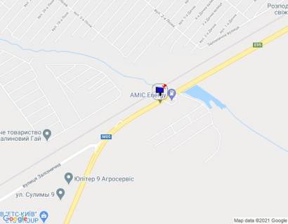 Billboard B in Glevakha, 6х3  smt. Kalinivka, trasa M-05 Kiiv-Odesa, km 30+420 livo, cerez 20m pisla AZS AMIK, avtobusna zupinka "st. Zora", za 480m do z'izdu na st. Zaliznicnu scheme