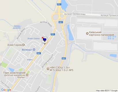 Billboard B in Obukhiv m. Obuhiv, st..Kiivs'ka, 117 scheme