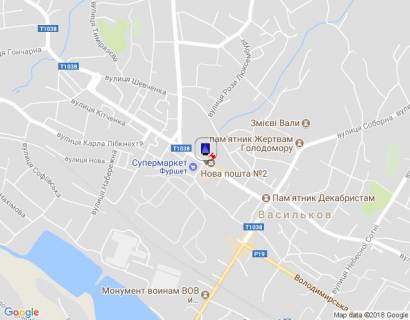 Citylight B in Vasylkiv, 1,2х1,8  m. Vasil'kiv, st. Grusevs'kogo, 17A, central'na plosa scheme