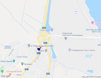 Billboard B in Obukhiv, 6х3  m. Obuhiv, st. Kiivs'ka, 123, v'izd v m. Obuhiv z m. Kieva, Ukrainki, za 200m do rinku "Pisanij", verh scheme