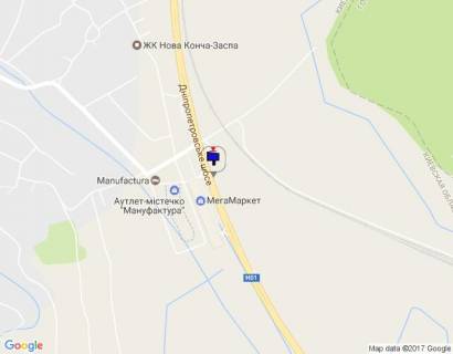 Billboard B in Khodosivka, 6х3  Dniprovs'ke sose, trasa N-01 "Kiiv-Znam'anka", km 23+750 livo, cerez 100m pisla povorotu na s. Hodosivku ta AZS UPG, navproti TC "MegaMarket" scheme