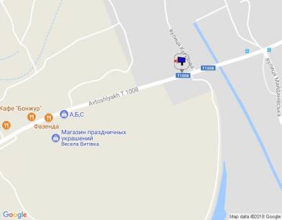 Billboard B in Bury s. Pogrebi, st. Kirova (pocatok masivu Dibrova), v'izd z boku z/m Troesina scheme