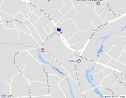 Billboard B in Uman m. Uman', st. Nebesnoi Sotni, bila avtobusnoi zupinki, cerez 145m pisla rozv'azki z st. Celuskinciv ta st. Solom-Alejhema, cerez 205m pisla AZS OKKO, za 45m do povorotu na provulok Kam'anij scheme