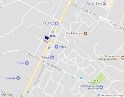 Billboard B in Brovary, 6х3   m. Brovari, st. Kiivs'ka, navproti avtobusnoi zupinki ta magazinu "Varus", zaizd na rinok, za 100m do povorotu do magazinu "ATB", za 175m do AZS "WOG", za 195m do povorotu na st. Vasila Stefanika, cerez 140m pisla povorotu na st. Vasila scheme