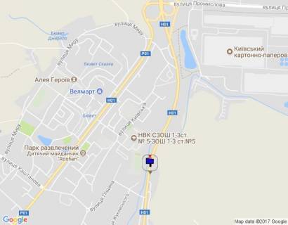 Billboard B in Obukhiv, 6х3  Dniprovs'ke sose, trasa N-01 "Kiiv-Znam'anka", km 44+500 livo, cerez 100m pisla gotelu "Zelena gora", za 100m do AZS SOCAR, za 200m do povorotu na st. Zagrebla scheme