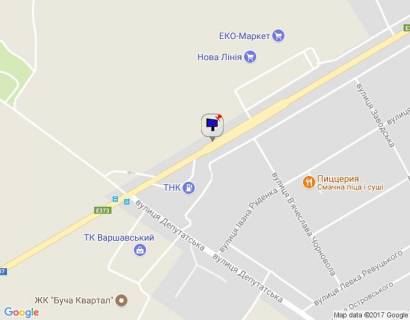 Billboard A in Bucha, 6х3  m. Buca, trasa M-07 "Kiiv-Kovel'", km 30+050 pravo, st. Nove Sose, bila TC Modul', cerez 150m pisla magazinu Epicentr, cerez 450m pisla TRC Avenir Plaza, za 100m do AZS WOG scheme