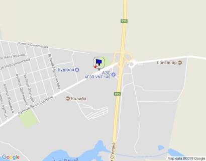 Billboard B in Uman m. Uman', st. Vizvoliteliv, za 230m do viizdu na trasu M-05 (st. Banderi Stepana), cerez 175m pisla avtobusnoi zupinki ta 235m pisla povorotu na st. Pikovec'ka scheme