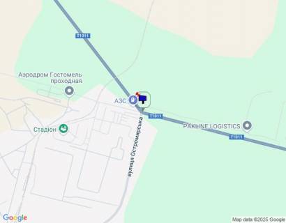 Billboard B in Gostomel, 6х3  м. Гостомель,вул. Леонтовича- вул. Автошляхова-вул. Остромирська (біля АЗС), заїзд з Бородянки scheme