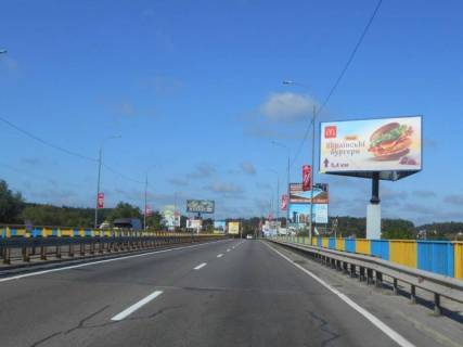 Billboard A in Irpin, 8х4  m. Irpin', trasa M-07 "Kiiv-Kovel'", km 23+150 pravo, mist cerez r. Irpinka, v'izd u misto, za 425m do AZS OKKO Photo 2