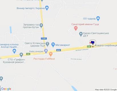 Billboard A in Kapitanivka, 6х3  s. Kapitanivka, trasa M-06 "Kiiv-Cop" (Zitomir), km 24+120 livo, pered rozvorotom na Bucu, avtobusna zupinka Kapitanivka scheme