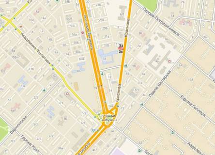 Billboard A in Odessa, 3х6  st. Krasnova, 9 - do pl. Tolbuhina (A), z centru scheme