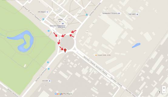 Billboard A in Cherkasy, 3в*6ш  st. Smilans'ka - st.30-ricca Peremogi (zliva) scheme