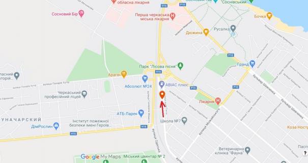 Billboard A in Cherkasy, 3в*6ш  Zolotonis'ke sose, viizd z mista (bila AZS ANP) scheme